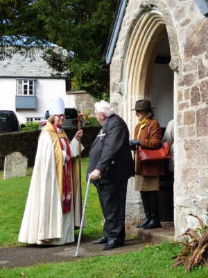 Bishop Sarah meets parishoners